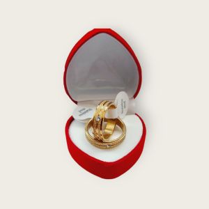Cincin Tunangan Cincin Titanium Couple Perhiasan Permata Zircon Antikarat