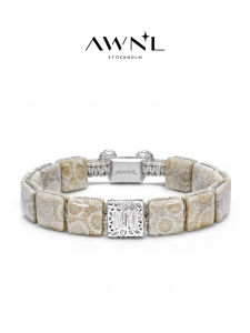 Life Tree White Ammonite Bracelet