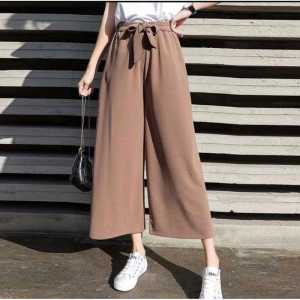 Celana Kulot Ribbon Wolffis Peach Wanita All Size