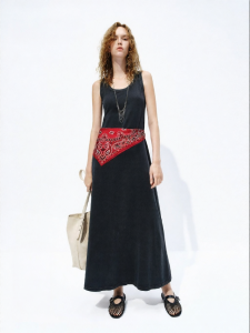 MO&Co. | Color-washed Distressed Long-staple Cotton Dress