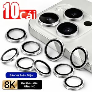 NNBILI 10 Chiếc Ultra HD Full Cover Bảo Vệ Ống Kính Máy Ảnh Cho iPhone 18-11 Pro Max Chống Trầy Xước Bảo Vệ Ống Kính Trong Suốt