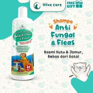 Olive Care Original Shampo Kucing Total Protection Jamur Kutu Scabies Parasit ANTI FUNGAL & FLEAS Alergi dan Radang Kulit