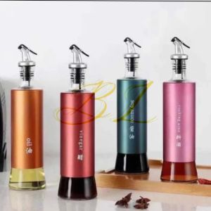 ERICELLY 300ml Kitchen Oil Bottle Glass Dispenser Vinegar Oil Sauce Cooking Wine Bottle Dispenser