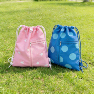 Customizable Logo Print Waterproof Nylon Drawstring Backpack