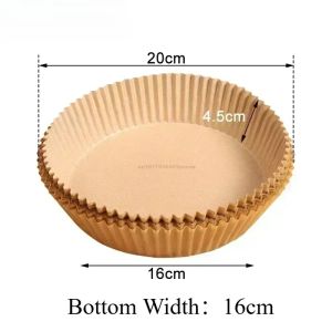 Cooking Paper Air Fryer Disposable Paper Square Round Baking Barbecue Plate NonStick Mat Kitchen Oven Oil Absorbing Paper Tool