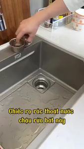 Bộ Lọc Rác Bồn Rửa BátNút Chặn Thoát NướcKhay Giỏ Lọc 3 In1 Ngăn Mùi Hôi Thức ĂnThừaBồn Rửa Nhà BếpGiỏ Lọc Rác BAUHO