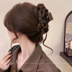 กิ๊บติดผมลายฉลามขนาดใหญ่สำหรับผู้หญิง ฤดูใบไม้ร่วง/ฤดูหนาว กิ๊บติดผมด้านหลังศีรษะ ตกแต่งผมแบบใหม่ 2025 ลายผีเสื้อ สไตล์เกาหลี