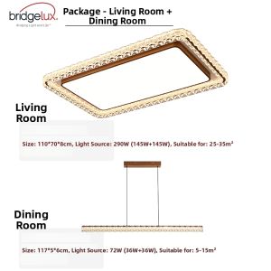 MR.LAMP | Luxury Walnut Color Eye-Protective Ceiling Light
