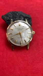 Đồng hồ nam Citizen Super Deluxe cơ cót 25 jewels bọc vàng toàn thân dây da của Nhật