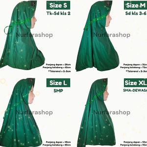 READY STOK!!! JILBAB INSTAN PITA SAMPING SERUT ASTRI KERUDUNG SEKOLAH ANAK TK SD SMP SMA DEWASA WARNA HIJAU MADRASAH HIJAB DAILY