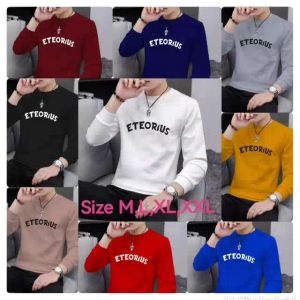 Promo Sweater Keren Crewneck Elegan Kaos Pria Trendy Sweatshirt Kasual Sweter Cowok Eteorius