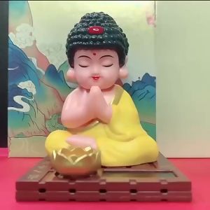 Tượng Phật Thích Ca Gật Gù Năng Lượng Mặt Trời Trang Trí Xe Hơi Ô Tô