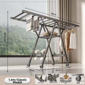 Hotata | Folding Drying Rack Home Balcony Aluminum 1pc