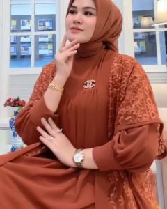 BEST SELLER Clara Abaya Set Dress Muslim Pesta Dress Wanita Terbaru 2024 Gamis Kondangan Wanita