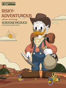 MORSTORM Explorer Scrooge McDuck Figurine Collectible Toy Display New Year Gift  Animation Static Model Toy