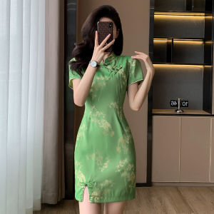 SUYE | Chinese Style Slim Fitting Cheongsam Dress