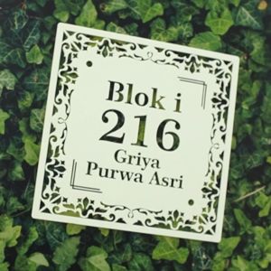 NOMOR RUMAH AKRILIK / ACRYLIC KRAWANGAN SERIES 01 / PLAT AKRILIK
