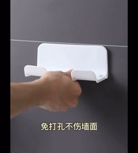Holder Tempat Penyimpanan Pengering Rambut Hairdryer / Rak Holder Gantung Penyimpanan Hairdryer Tempel Dinding