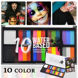 Face Body Painting UV Painting Art Halloween Party Makeup Fancy  Palette Face Painting DIY Water Based Safe Non-Toxic Art Party
