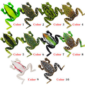 1PC Lure Bait Vinyl Ten-color Thunder Frog Soft Bait Claw Type Double Hook Toad Frog Attack Bass Fake Bait Fishing Supplies