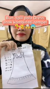【COD】Pola Dress Anak Perempuan Kombinasi Rempel | Pola Baju Anak Perempuan | Pola Instan Dress | Pola Jiplak | Pola Jahitan Lengkap Firdaus Busana