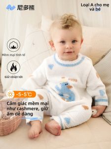 NIDUOXIONG | Bộ Đồ Bé Flannel Ấm Áp