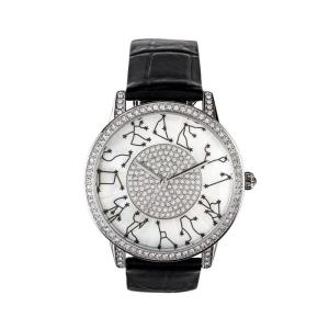 Eternelle | Eternelle Austrian Crystal Quartz Fashion Watch Show Model European And American Style Round Dial Leather Strap Gold Plated Case