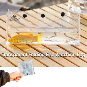 Transparent Pvc Bait Bag Outdoor Bait Fishing Bag With Convenient Snap Design Transparent Uv Scale Foldable Observation Bag