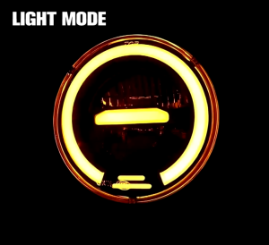 Universal 6.5 Inch Motorcycle LED Headlight Retro Black motorcycle Head Lamp Brackets Vintage Scooter Round Headlamp Motorcycle Modified Front led Headlight Cafe Racer 12V