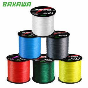 BAKAWA X8 PE 8 Braided Fishing Line 300M/500M Super Strong 20LB-90LB Multifilament Japanese Braided Line for Sea Carp Trout