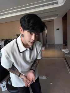 Áo Thun Polo Nam 77 Mỹ Waffle Cool Sensation Thêu Viền Vai Áo Tay Lửng Thường Ngày Mùa Hè Thường Ngày