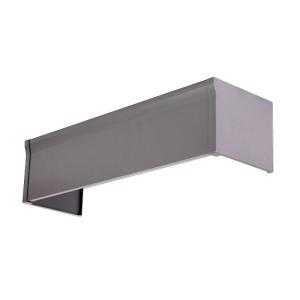 Curtain Box Aluminum Alloy Curtain Occlusion Baffle Top Mounted White Track Integrated Baffle Gray Curtain Baffle