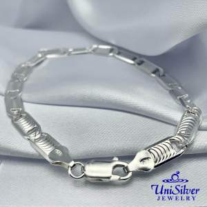 Unisilver 925 Sterling Mens Bracelet (MBH43-031085)
