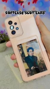 SoftCase Card Holder SLOT KARTU / FOTO Samsung A04 / A04E / A13 4G Case Clear HD Casing Hp Case TPU Premium Casing Transparan Case Bening