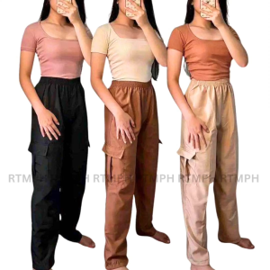 CARGO JOGGER PANTS FOR WOMEN Comfy Cargo Pants Sports Wear Women Trending Outfit OOTD Women Fashion Trend Fits S-L Body