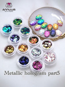 Annuum Fairy Nail Art Sequins Laser Cut Multilateral Shiny Nail Decorations Japanese Brand Long-lasting Color Intense Nail Accessories