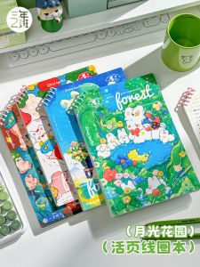 Three Years Two Class Moonlight Garden B5 วินเทจเล่มที่มีมุมมองที่สวยงาม อุปกรณ์การศึกษาสำหรับสอบไล่ เรียนรู้ บันทึกข้อผิดพลาด เล่มใหม่ 2025 วันที่ต้องการ สมุดบันทึก