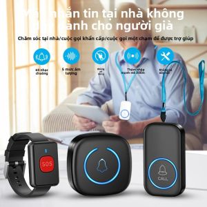 Nút Gọi Khẩn Cấp Dây Buộc SOS Không Dây Dành Cho Trẻ Em Người Cao Tuổi - Đồng Hồ Paramedic Pager Chuông Cửa Thông Minh Để An Toàn Cho Gia Đình
