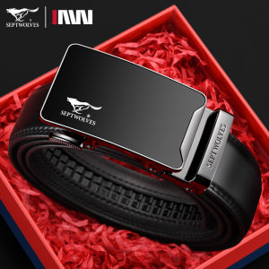 SEPTWOLVES | Mens Genuine Leather Auto Buckle Belt