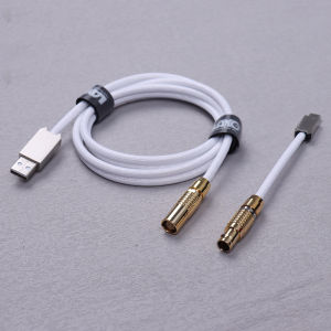 LANO 4 Colors Choices FGG Coiled Cable Type-C to USB Metal Connect Mechanical Keyboard Data Coiled Cable Wire with 00B Plug