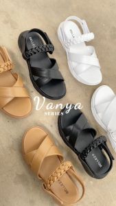 BELLEZA Vanya Sepatu Sandal Wedges Tali Wanita Sendal Slingback Hak Tinggi 4 cm Bahan Premium Model Terbaru Kekinian