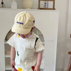 Childrens Casual Short Sleeve T-Shirt Boys Base Shirt Summer Top Baby Inner Wear Trendy Brand Clothes for Kids