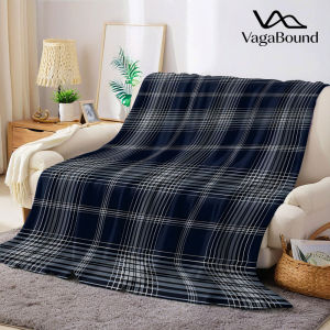 BILIBILI | navy blue plaid Flannel Blanket Warm Soft Halloween Christmas Decorative Couch Warm Cozy All-Season Gift
