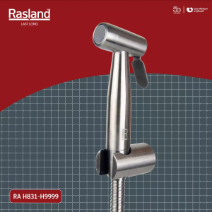 ชุดสายฉีดชำระ สเปรย์ฉีดชำระ สแตนเลส304 ทนทานไม่เป็นสนิม สายน้ำ SUPERSOFT นุ่มพิเศษ สายสแตนเลส 120 cm ยกก้านล๊อคน้ำได้ พร้อมขอแขวนสแตนเลส รับประกันหัวฉีดไม่รั่วซึม 5 ปี |RA H831-H9999