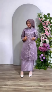 Promo!!! Setelan Kebaya Kalisma Baju Kurung Payet Tabur - Tunik Kurung Rok Songket Lilit - Tunik Jumbo - Tunik Kurung Melayu - Kebaya Jumbo LD 130 CM
