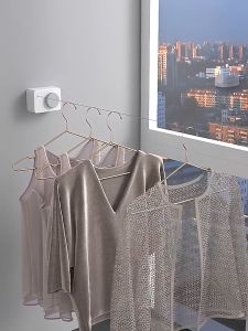 Sincecu Invisible Retractable Clothesline - Wall-Mounted 5.1M Drying Rack for Indoor Small Spaces