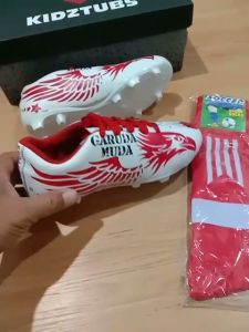 KIDZTUBS Sepatu Bola Anak Paket Komplit Sepatu Bola Tas Skin Deker Kaos Kaki Usia 6-10 Tahun Size 28 29 30 31 32 33 34 35 36 37 KDZ1334010325