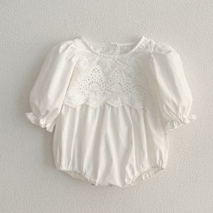 Princess Style Cotton Dress Baby Girl Outfit Set Large And Small Sizes White A-Line Skirt Long Sleeve Daily Wear Spring Autumn