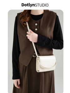 Fashionable Pure Color Commuter Handbag Dotlyn Original Minimalist Style Womens Crossbody Bag for Office And Leisure