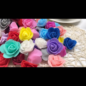 50/100Pcs 3.5cm Artificial Foam Rose Flower Heads Home Garden Flower Wall Background Decoration Fake Rose Flowers DIY Wreath Wedding Party Valentines Gift Decoration Faux Flowers